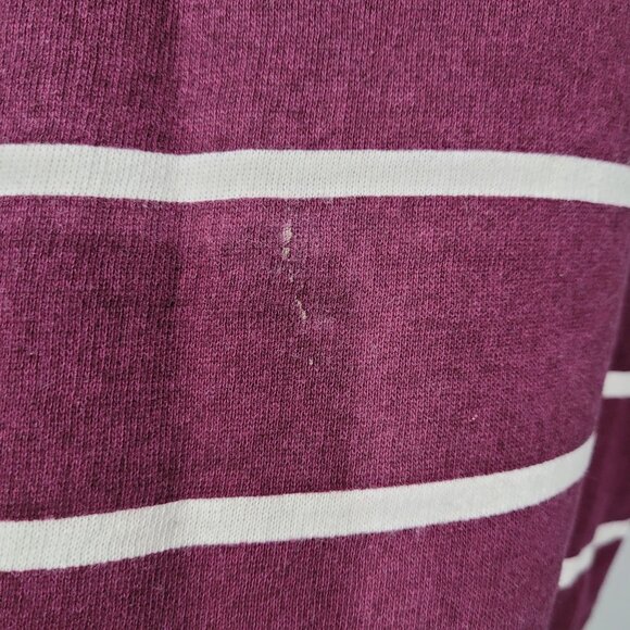 Womens SO Striped Plum & White Crewneck Soft Sweatshirt Size L - Picture 3 of 11